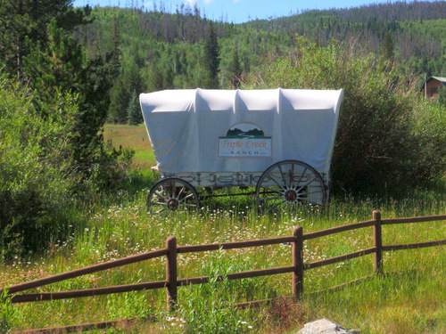 Real Stagecoach used for resort advertising.